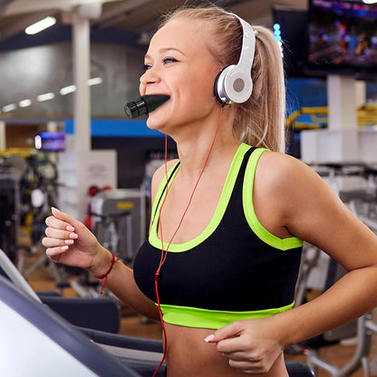 Breathing Trainer with Adjustable Resistance | Portable Respiratory Trainer with High-Grade Silicone | Compact Lung Exercise Device | Easy to Clean (Black)