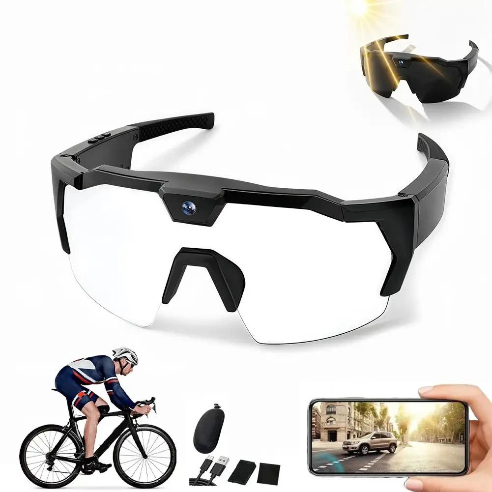 NEW HD Video Glasses Action Camera Sunglasses Smart Glasses Sports Glasses Outdoor Bicycle Motorcycle Driver Recorder Walk Cam