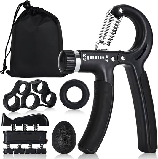Hand Grip Strengthener,Grip Strength Trainer,22-132 Lbs Adjustable Resistance Forearm Exerciser Workout for Rehabilitation Athletes Climbers Musicians